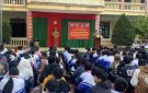 Công an xã phối hợp tuyên truyền tại Trường Trung học cơ sở Bắc Lương