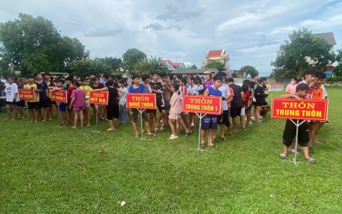 Chiều ngày 16/8/2024 Ban tổ chức các hoạt động thể dục thể thao hè năm 2024 xã Bắc Lương tổ chức các trò chơi dân gian