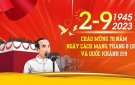 Tuyên truyền chào mừng cách mạng tháng tám và Quốc khánh 2/9/2023